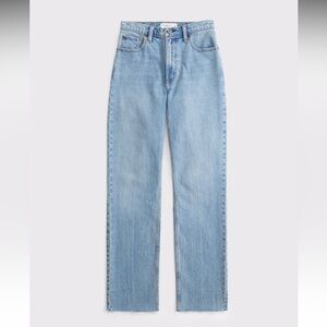 Abercrombie and Fitch women's the 90s straight ultra high rise jeans blue 30 10
